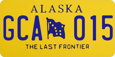 AK license plate GCA015