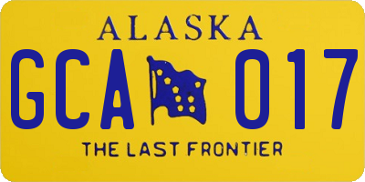AK license plate GCA017
