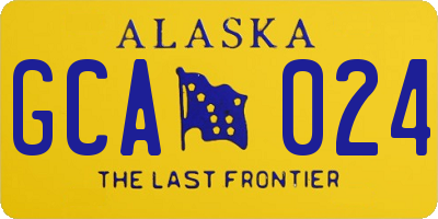 AK license plate GCA024