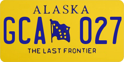AK license plate GCA027