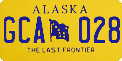 AK license plate GCA028
