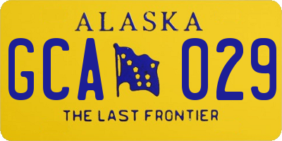 AK license plate GCA029