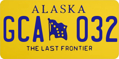 AK license plate GCA032