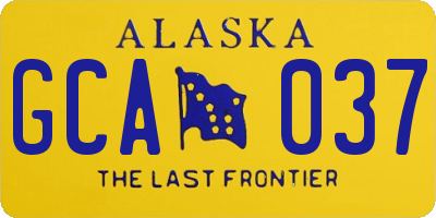 AK license plate GCA037