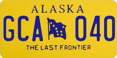 AK license plate GCA040