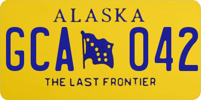 AK license plate GCA042