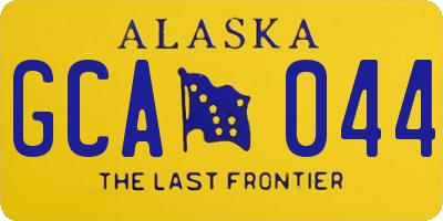 AK license plate GCA044