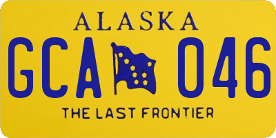 AK license plate GCA046