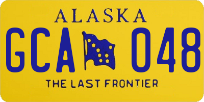 AK license plate GCA048