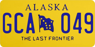 AK license plate GCA049