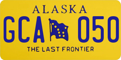 AK license plate GCA050