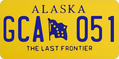 AK license plate GCA051