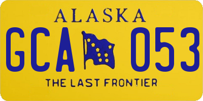 AK license plate GCA053