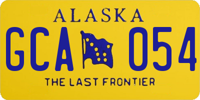 AK license plate GCA054