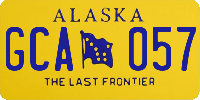 AK license plate GCA057