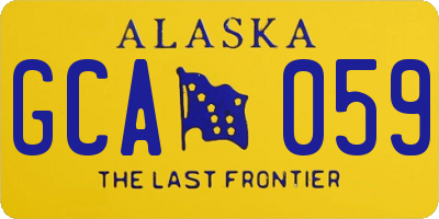 AK license plate GCA059