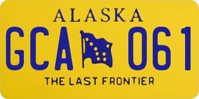 AK license plate GCA061