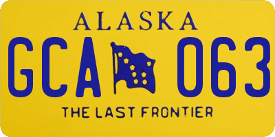 AK license plate GCA063