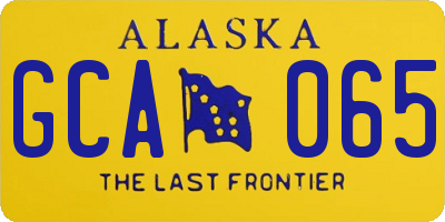 AK license plate GCA065