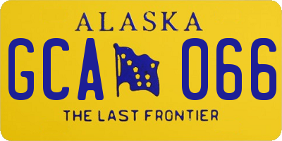 AK license plate GCA066