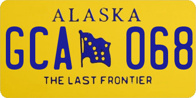AK license plate GCA068