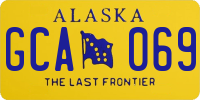 AK license plate GCA069
