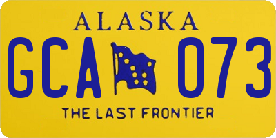 AK license plate GCA073