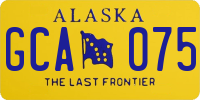 AK license plate GCA075