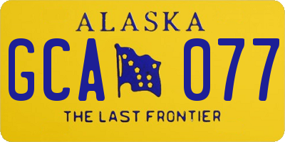 AK license plate GCA077