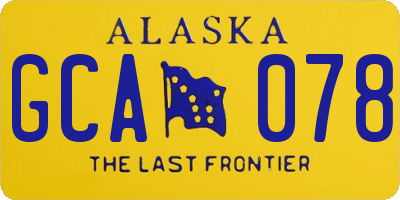 AK license plate GCA078
