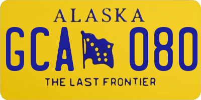 AK license plate GCA080