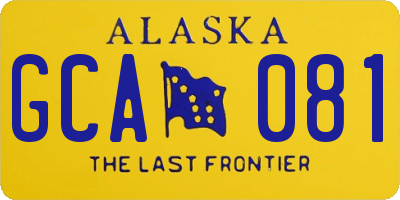 AK license plate GCA081