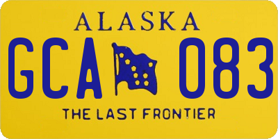 AK license plate GCA083