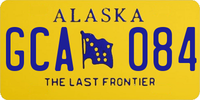 AK license plate GCA084