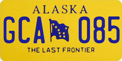 AK license plate GCA085