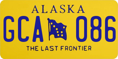 AK license plate GCA086