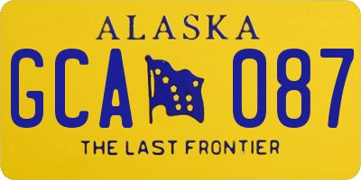 AK license plate GCA087