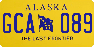 AK license plate GCA089