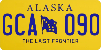 AK license plate GCA090