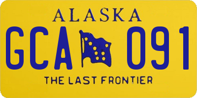 AK license plate GCA091