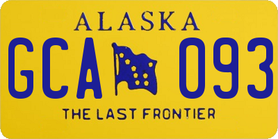AK license plate GCA093