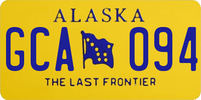 AK license plate GCA094