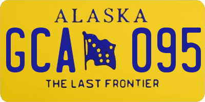 AK license plate GCA095