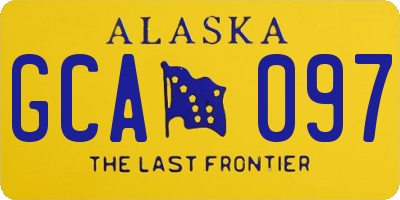 AK license plate GCA097