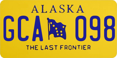 AK license plate GCA098