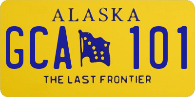 AK license plate GCA101