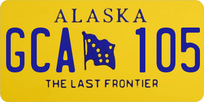 AK license plate GCA105