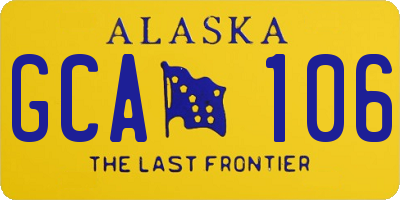 AK license plate GCA106