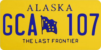 AK license plate GCA107