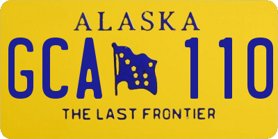 AK license plate GCA110